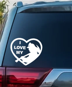 Love my Firefighter Window Decal Sticker