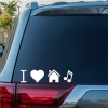 Love House Music Window Decal Sticker