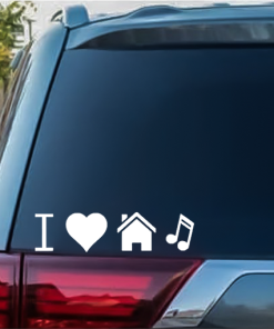Love House Music Window Decal Sticker