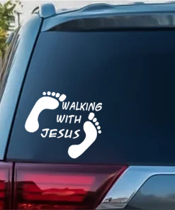 Walking With Jesus Christian Christian stickers for your car and trucks