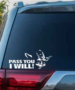 Pass you I will Yoda JDM Car Window Decal Stickers