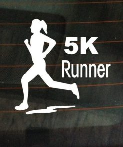 5K marathon runner female car decal - https://customstickershop.us/product-category/stickers-for-cars/