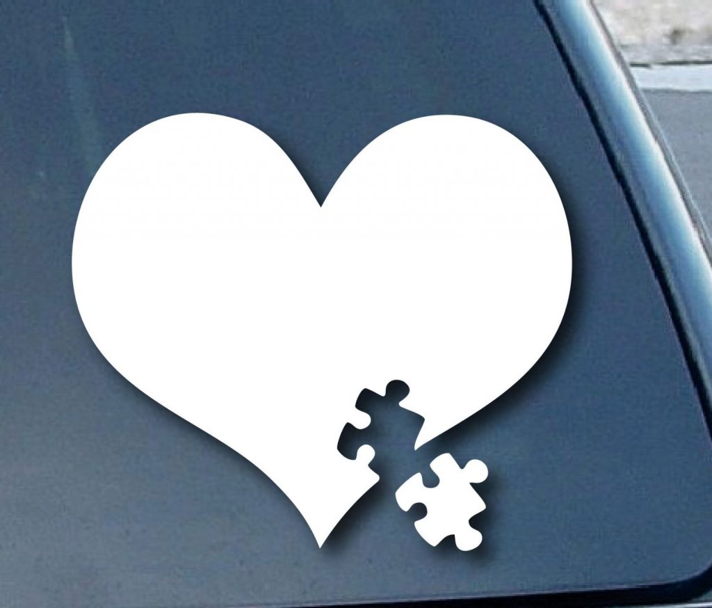 Autism Awareness Puzzle Car Decal - https://customstickershop.us/product-category/stickers-for-cars/