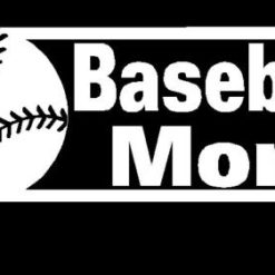 Baseball Mom II Decal Sticker - https://customstickershop.us/product-category/family-sports-stickers/