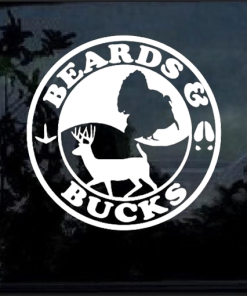 Beards and Bucks Hunting Window decal Sticker