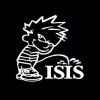 Calvin Piss On ISIS Decal Stickers