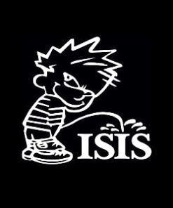 Calvin Piss On ISIS Decal Stickers