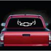 Chevy Antler bowtie rear window decal sticker