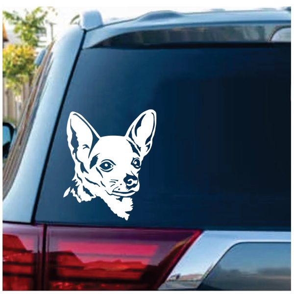 Chihuahua Apple Head Window Decal Sticker