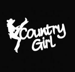 Country Girl Window Decal Sticker - https://customstickershop.us/product-category/western-decals/
