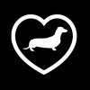 Dachshund Heart Window Decals - https://customstickershop.us/product-category/animal-stickers/