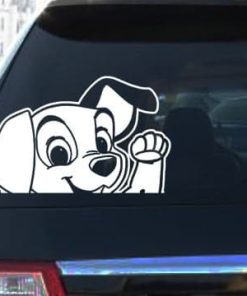 Dalmatian Waiving Window Decals - https://customstickershop.us/product-category/animal-stickers/