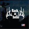 Deer Hunter Rack a holic Funny Decal Sticker
