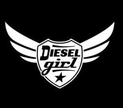 Diesel Girl Winged Vinyl Decal Stickers
