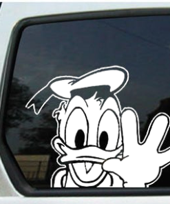 Donald Duck waving - Cartoon Decal Sticker