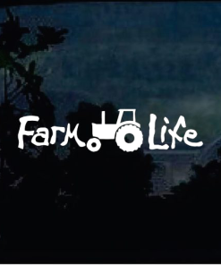 Farm Life Tractor II window decal Sticker