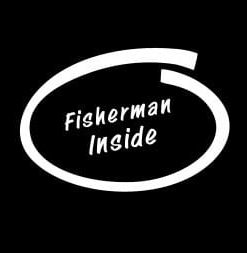 Fisherman Inside Fishing Vinyl Decal Stickers