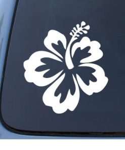 Hawaii Hibiscus Car Decal Sticker - https://customstickershop.us/product-category/stickers-for-cars/