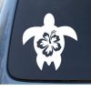 Hawaii Hibiscus Turtle Car Decal - https://customstickershop.us/product-category/stickers-for-cars/