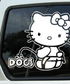 Hello Kitty Pee On Dogs Decal - https://customstickershop.us/product-category/stickers-for-cars/