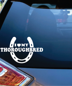 Love My Thoroughbred Horses Window decal Sticker