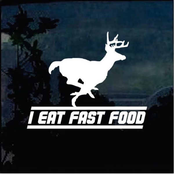 I eat fast food decal sticker