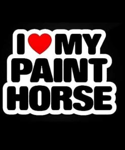Love Paint Horse Decal Sticker - https://customstickershop.us/product-category/animal-stickers/