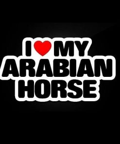 Love Arabian Horse Decal Sticker - https://customstickershop.us/product-category/animal-stickers/