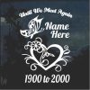 In Loving Memory decal sticker Butterfly and heart