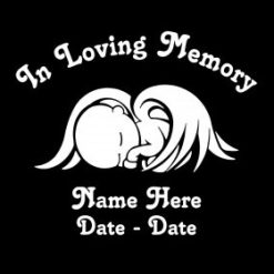 In loving Memory Decal Baby Wings - https://customstickershop.us/product-category/in-loving-memory-decals/