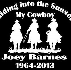 In loving Memory Decal Cowboy Riding - https://customstickershop.us/product-category/in-loving-memory-decals/