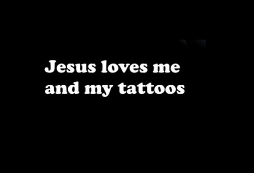 Jesus Loves My Tattoos Decal Sticker - https://customstickershop.us/product-category/religious-stickers/