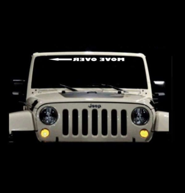 Jeep Move Over Arrow Windshield BJeep Move Over Arrow Windshield Banner Decal Stickeranner Decal Sticker