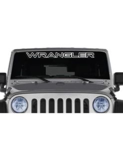 Jeep Wrangler Windshield Banner Decal Sticker outlined