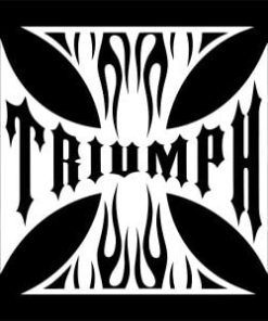 Maltese Cross Triumph Vinyl Decal Stickers