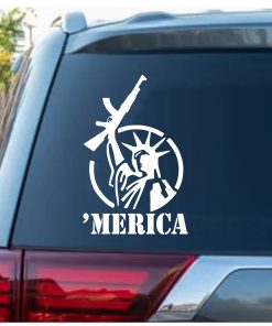 Merica Statue of Liberty Decal Sticker