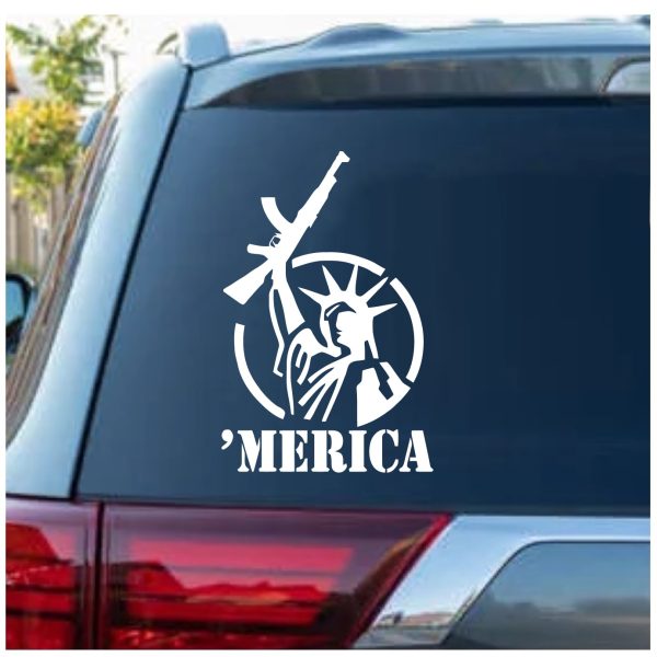 Merica Statue of Liberty Decal Sticker
