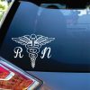 Nurse Caduceus RN Nurse Vinyl Decal Stickers