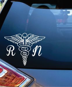 Nurse Caduceus RN Nurse Vinyl Decal Stickers