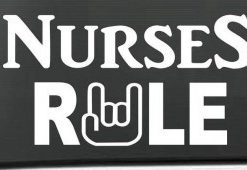 Nurses Rule Rn LPN Decal Sticker - https://customstickershop.us/product-category/career-occupation-decals/