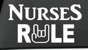 Nurses Rule Rn LPN Decal Sticker - https://customstickershop.us/product-category/career-occupation-decals/