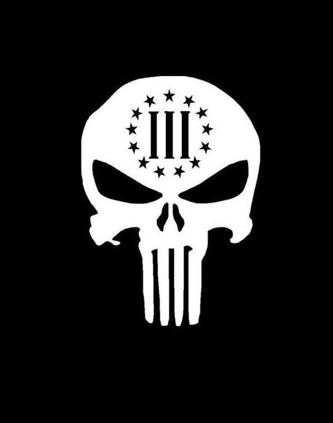 Punisher 3 percenter Vinyl Decal Stickers – Custom Sticker Shop