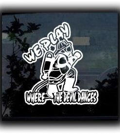 Where the devil dances Fireman Decal - https://customstickershop.us/product-category/career-occupation-decals/