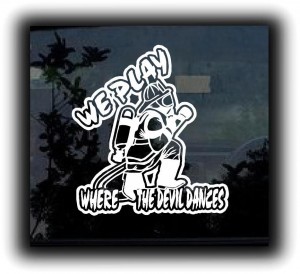 Where the devil dances Fireman Decal - https://customstickershop.us/product-category/career-occupation-decals/