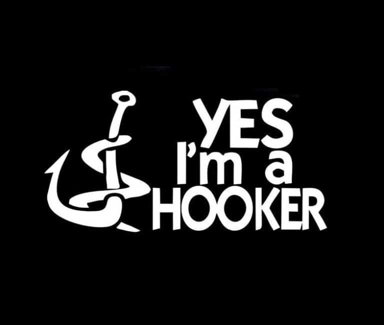 Im A hooker Funny Decal Stickers