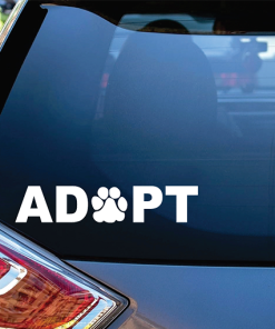 Adopt Paw Window Decal Sticker