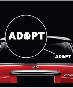 Adopt Paw Window Decal Sticker
