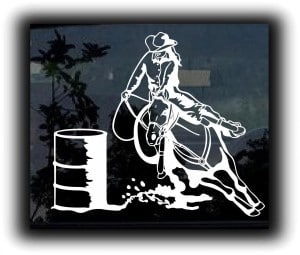 Boss Mare VINYL DECAL STICKER Barrel racing Barrel racer for horse trailer bumper sticker by The Cre8ive Chick