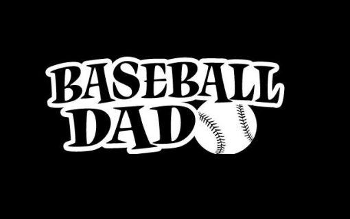 Baseball Dad Decal Sticker - https://customstickershop.us/product-category/family-sports-stickers/