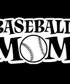 Baseball Mom III Decal Sticker - https://customstickershop.us/product-category/family-sports-stickers/